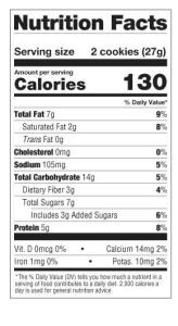 Lenny and Larry Complete Cremes Vanilla  nutrition facts