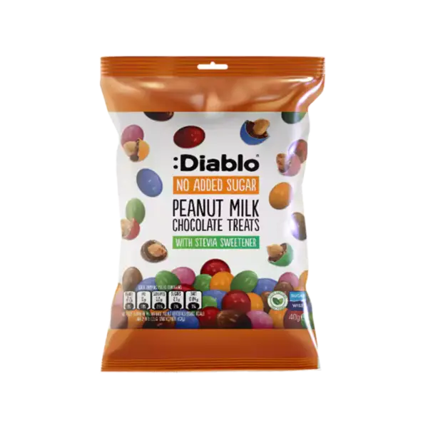 Diablo No Added Sugar Peanut Milk Chocolate Treats (40g)