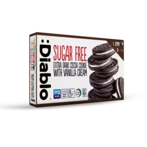 Diablo Suger Free Extra Dark Sandwich Cookies with Vanilla  176g