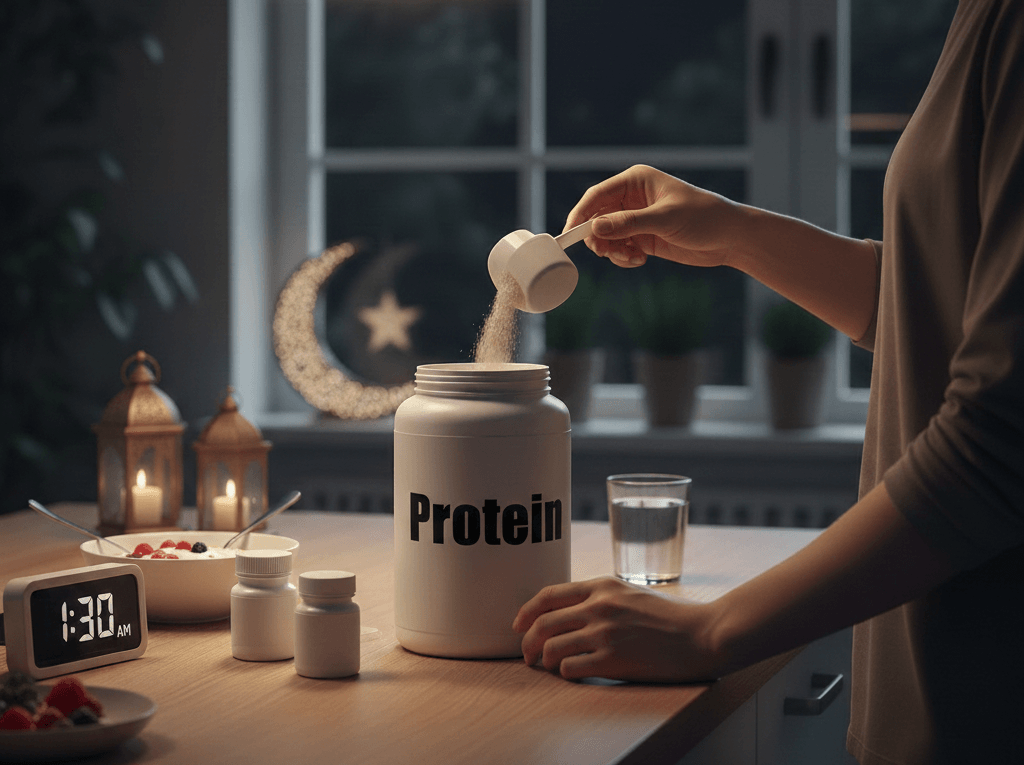 أفضل توقيت لتناول البروتين والمكملات بين الإفطار والسحور